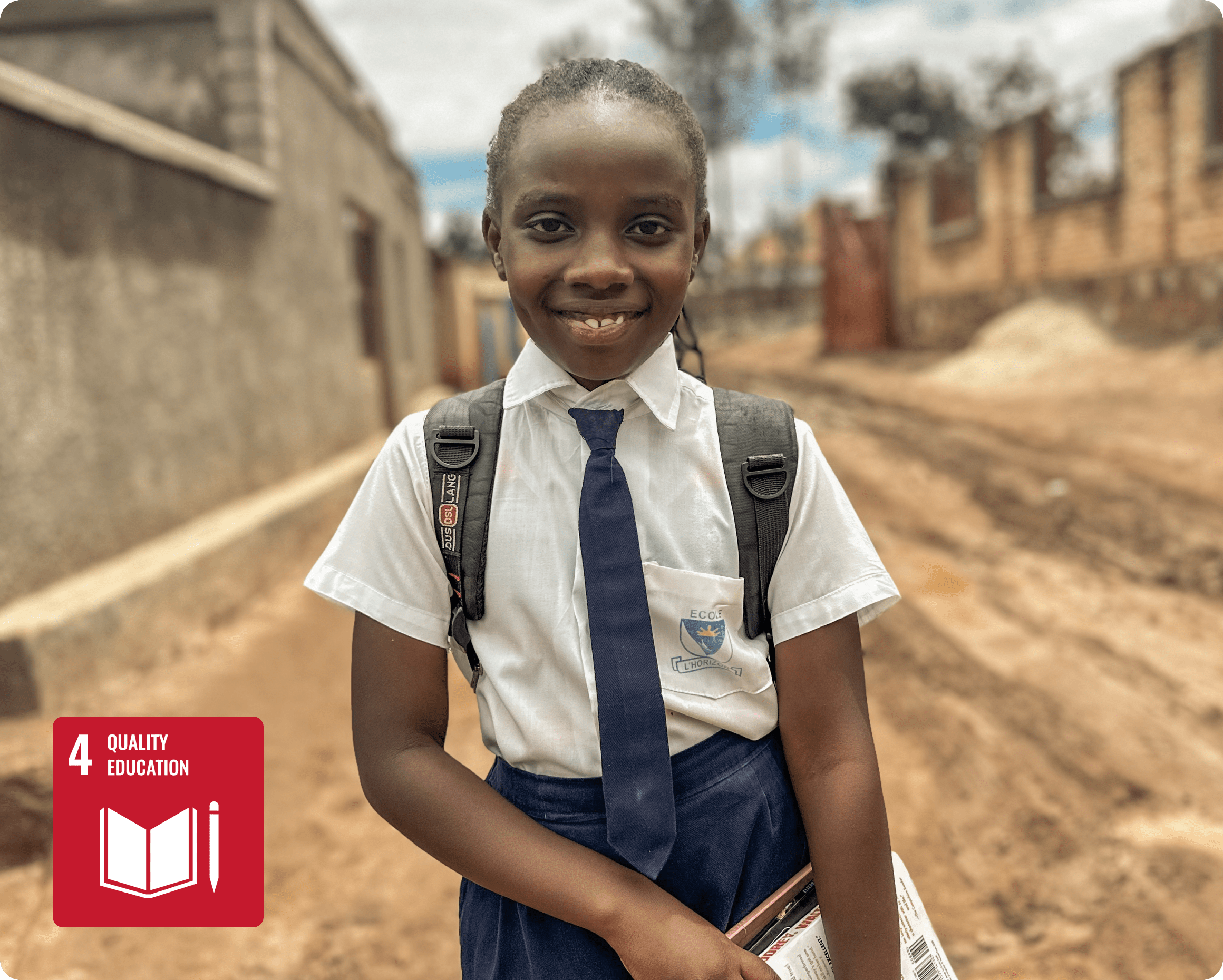 Bibeth in Rwanda reading books